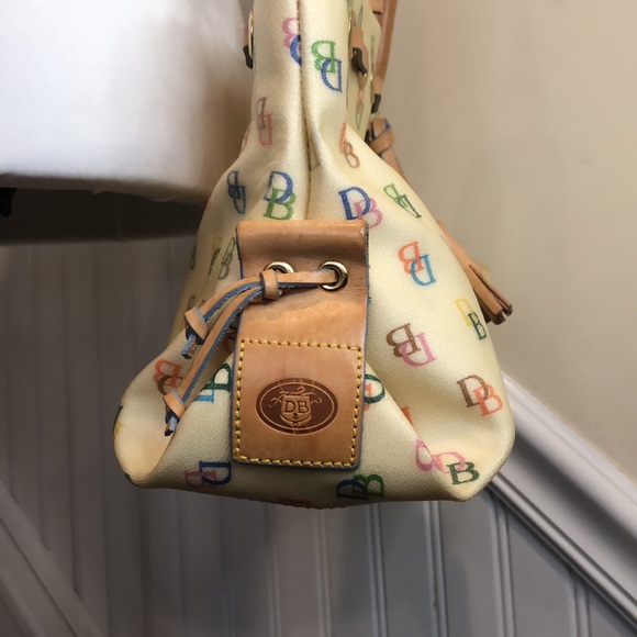 DOONEY & BOURKE Rainbow Zipper Monogram Logo Leather Tote Crossbody Shoulder Bag - Picture 5 of 17